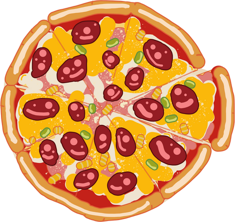 Pepperoni Pizza Illustration
